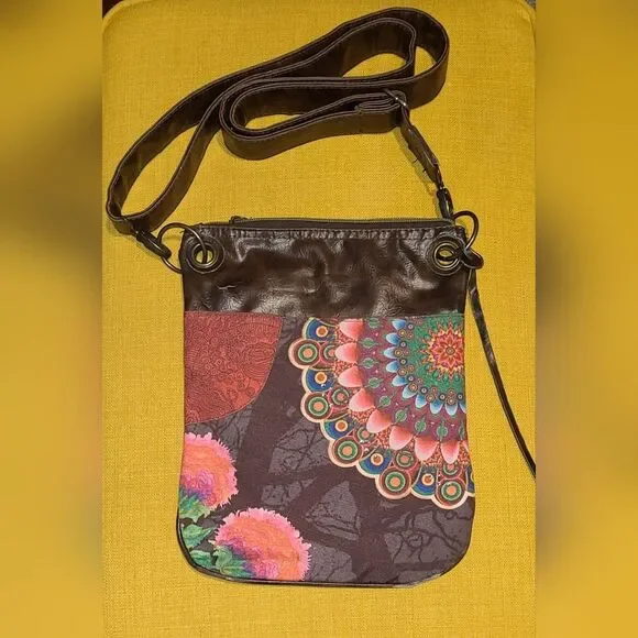 DESIGUAL crossbody festival bag, vintage boho floral - Picture 2 of 8